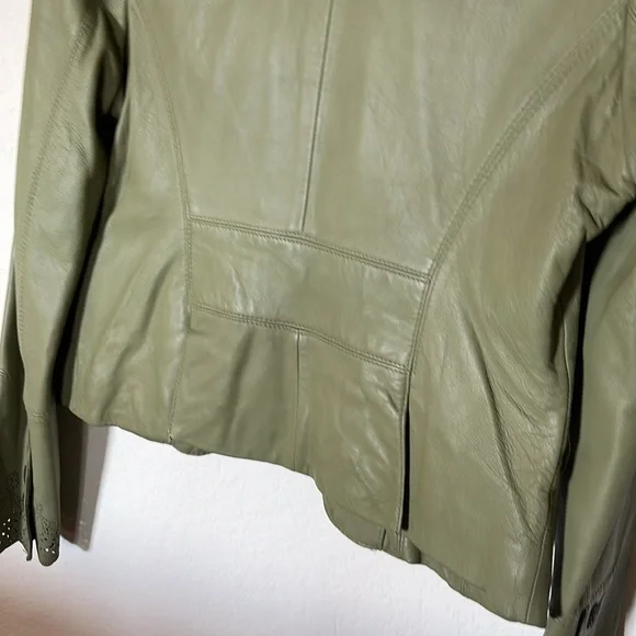 WILSON LEATHER NEW GREEN JACKET - Picture 6 of 13